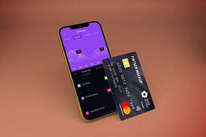 Credit Card & IPhone Mockup