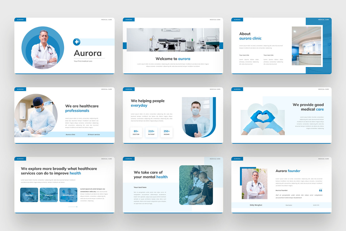 Aurora - Medical PowerPoint template, a Presentation Template by BeadyLab (Photo 2 of 6)