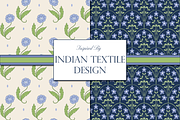 Blue and Green Boho Indian Patterns, a Pattern Graphic by RachelStudio (Thumbnail 3 of 10)