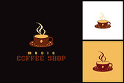 Music Coffee Shop Logo, a Branding & Logo Template by Atlantis X Nurman Arbai (Thumbnail 1 of 2)