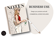 Fashion Girls 59 Clipart png, an Illustration by Parinaz Wadia Design (Thumbnail 6 of 9)