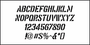 Aussie Stencil JNL, a Sans Serif Font by Jeff Levine Fonts (Thumbnail 5 of 5)