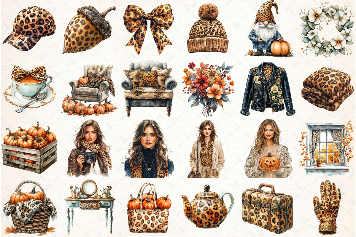 Autumn Fashion Clipart Collection, an Illustration by Libby Wishes (Photo 2 of 7)