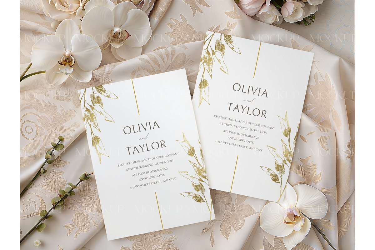 Luxury Floral Invitation Mockup, a Mockup by MockupWizard (Photo 2 of 3)