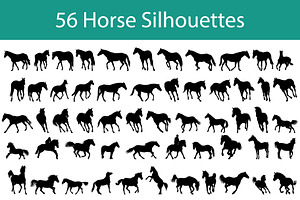 Horse Silhouette Set