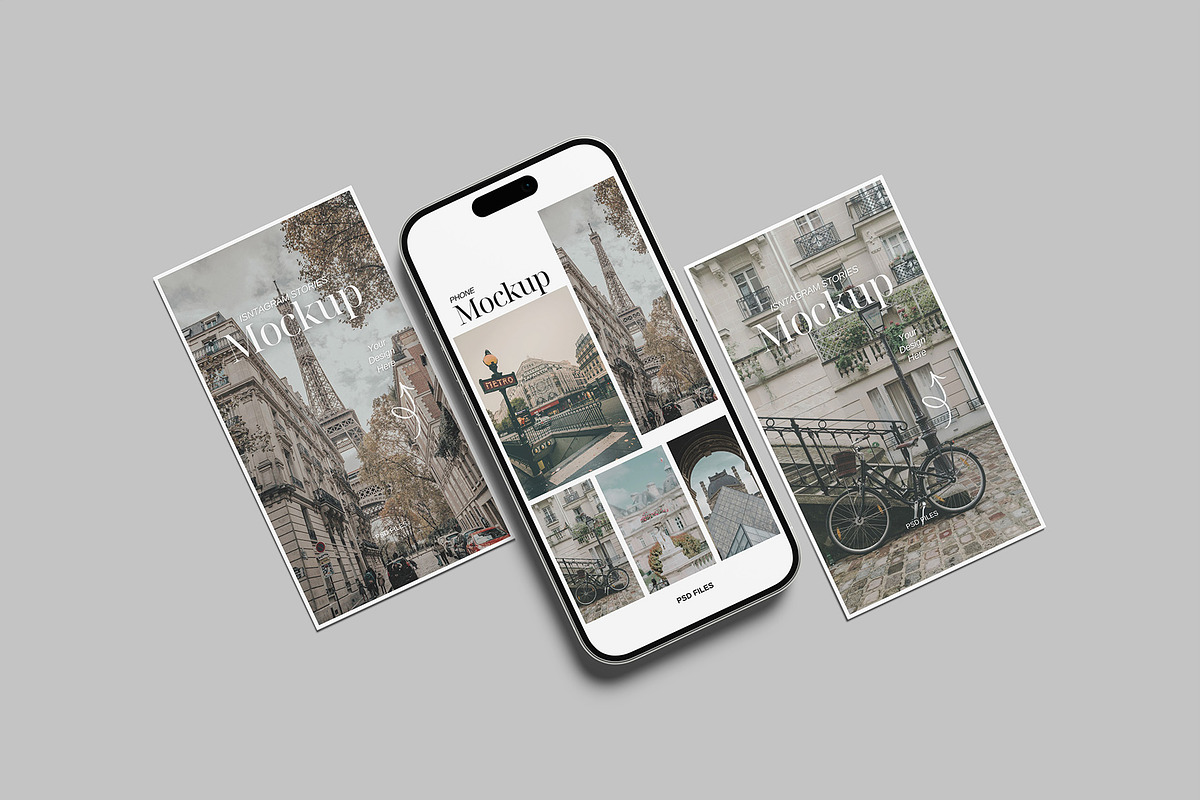 Instagram Stories Mockup, an iPhone Mockup by Graphiculon (Photo 4 of 11)