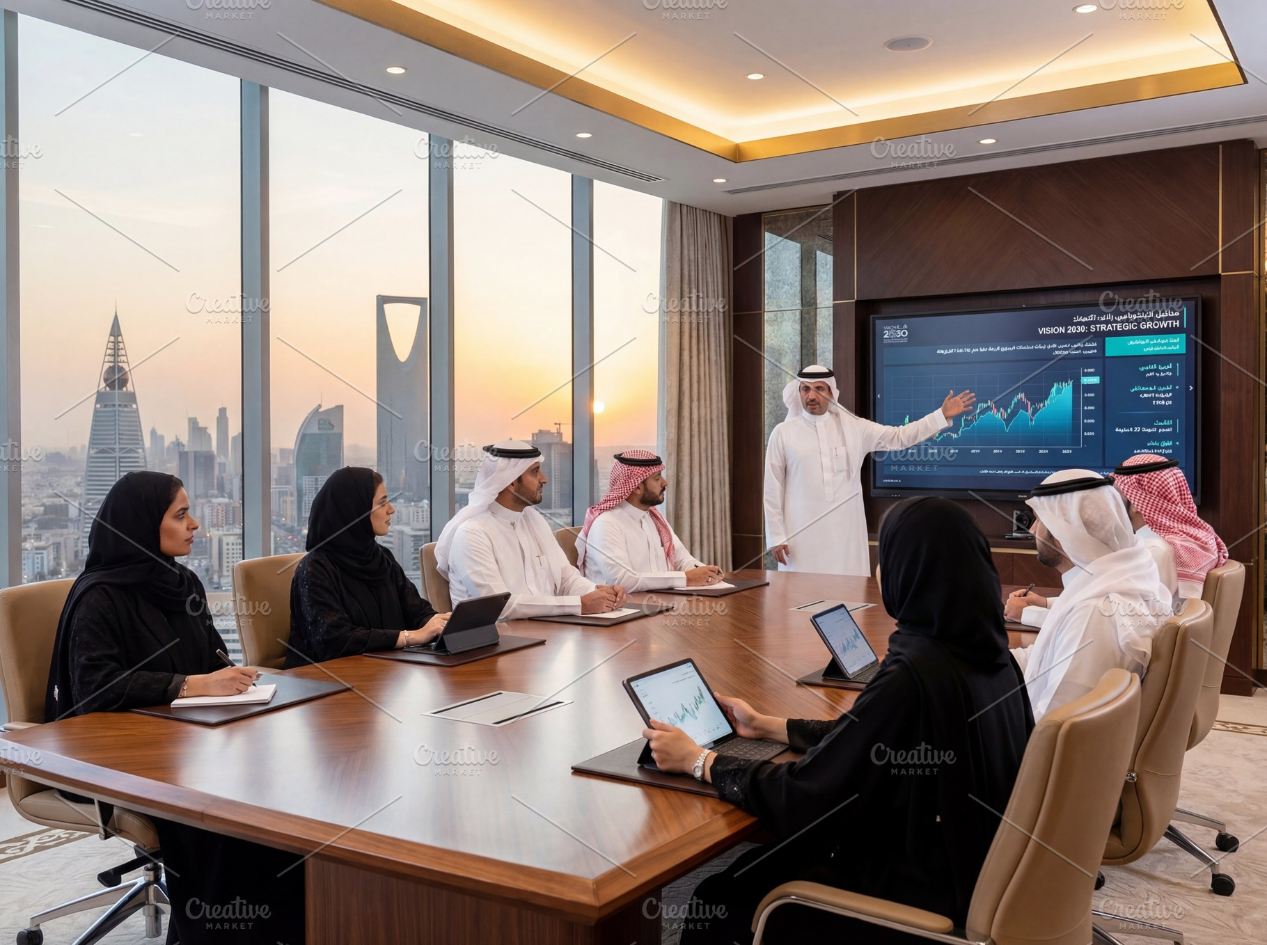 Saudi Businessman Working on Office, a Business Photo by Taiffco