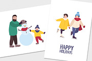 People, kids play winter games set, a Person Illustration by Good Studio (Thumbnail 3 of 3)