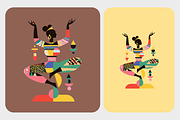 African Woman Doing Yoga, a Person Illustration by Danil Polshin (Thumbnail 2 of 3)