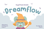 Dreamflow – Rounded and Playfull, a Sans Serif Font by Huge Dream Studio (Thumbnail 1 of 8)