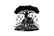 Tree House Silhouette SVG Bundle, an Illustration by jahid234 (Thumbnail 18 of 31)