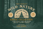 16 WILD NATURE BADGES COLLECTION, an Animal Illustration by Trape Graphic Studio (Thumbnail 1 of 6)