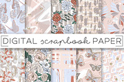 Floral Butterfly Digital Papers, a Pattern Graphic by TWG Designs (Thumbnail 1 of 3)