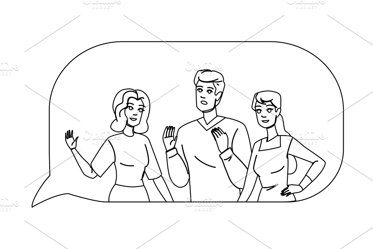 employee community engagement vector, a Person Illustration by pikepicture