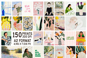 MIXED PRINTS WAll ART GALLERY, a Background Graphic by lerinartstudio (Thumbnail 9 of 13)
