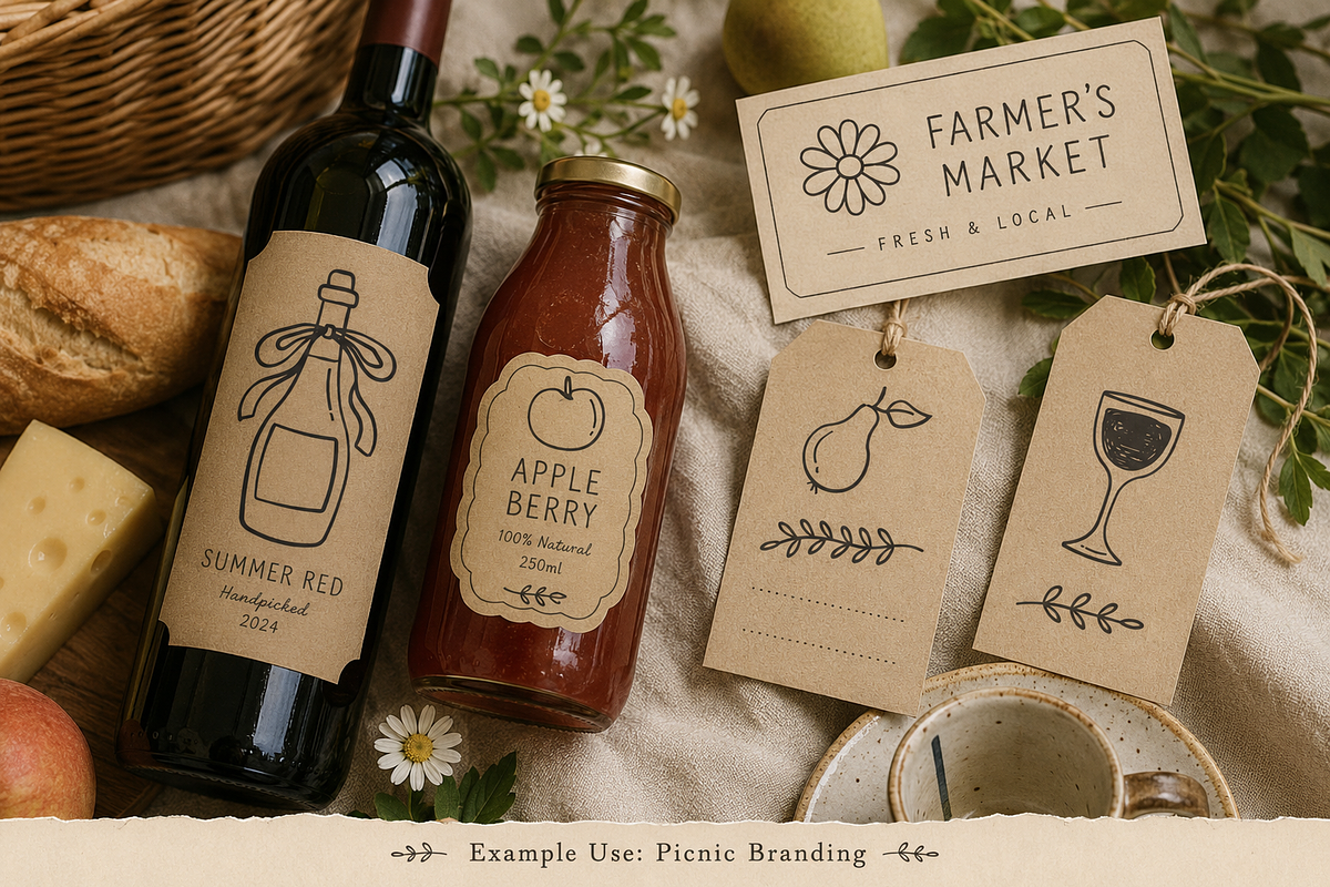 Kraft Paper Scrapbook Doodle Clipart, a Decorative Illustration by Anna Studio (Photo 5 of 12)