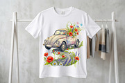 Vintage Watercolor Flower Car PNG, an Object Graphic by zahidhossainalif (Thumbnail 2 of 3)