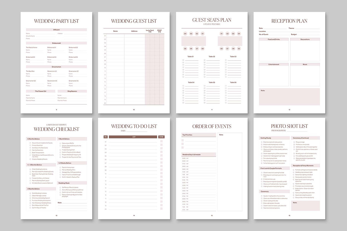 Wedding Planner Template, a Stationery Template by BrandPacks (Photo 3 of 6)