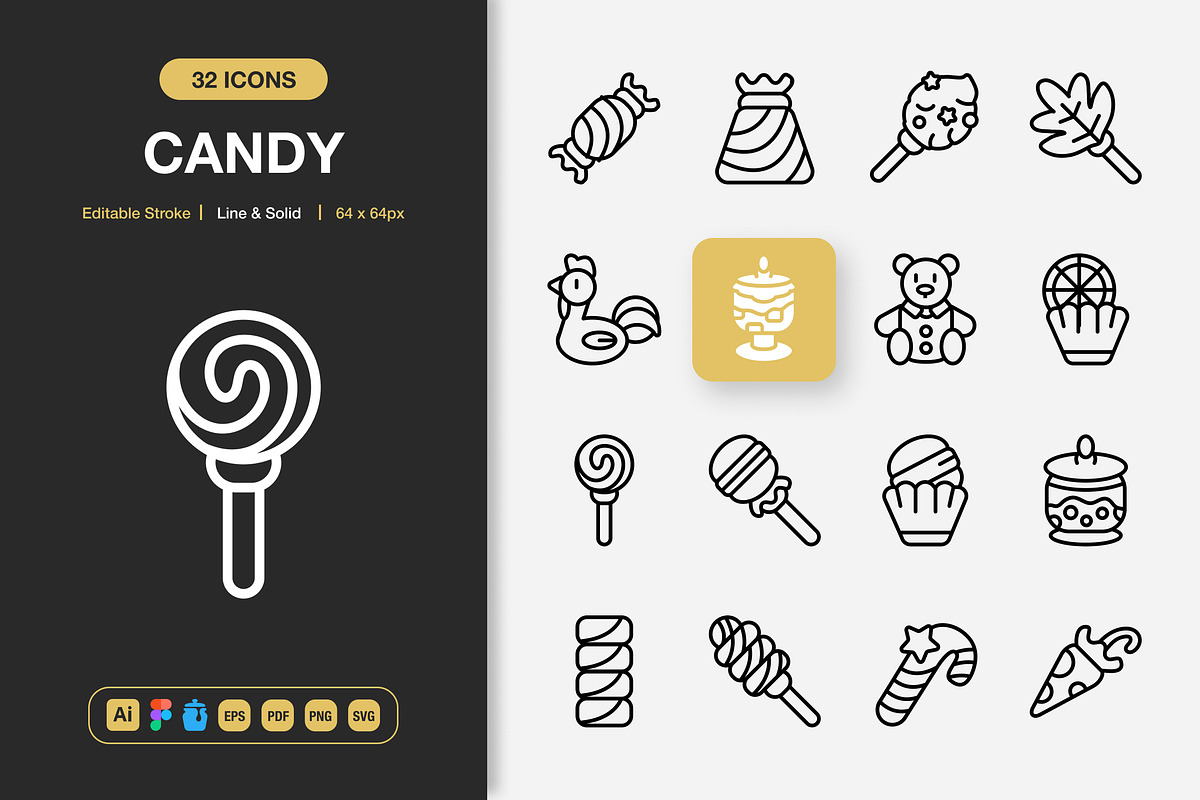 Candy Icons, an Icon by Spacepixel Creative (Photo 1 of 3)