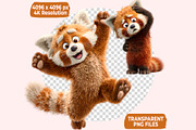 Red Panda PNG Clipart Bundle, a Graphic by M9 Design (Thumbnail 9 of 10)