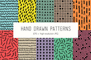 Bundle hand drawn patterns, a Pattern Graphic by Magnia (Thumbnail 12 of 17)