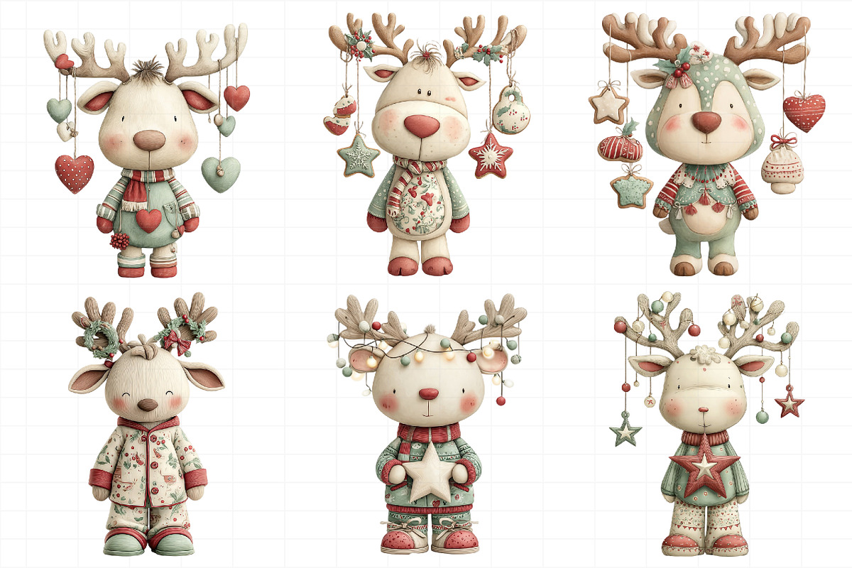 Cute Reindeer, Festive Antlers Clipa, an Illustration by Daily.Designs (Photo 4 of 5)