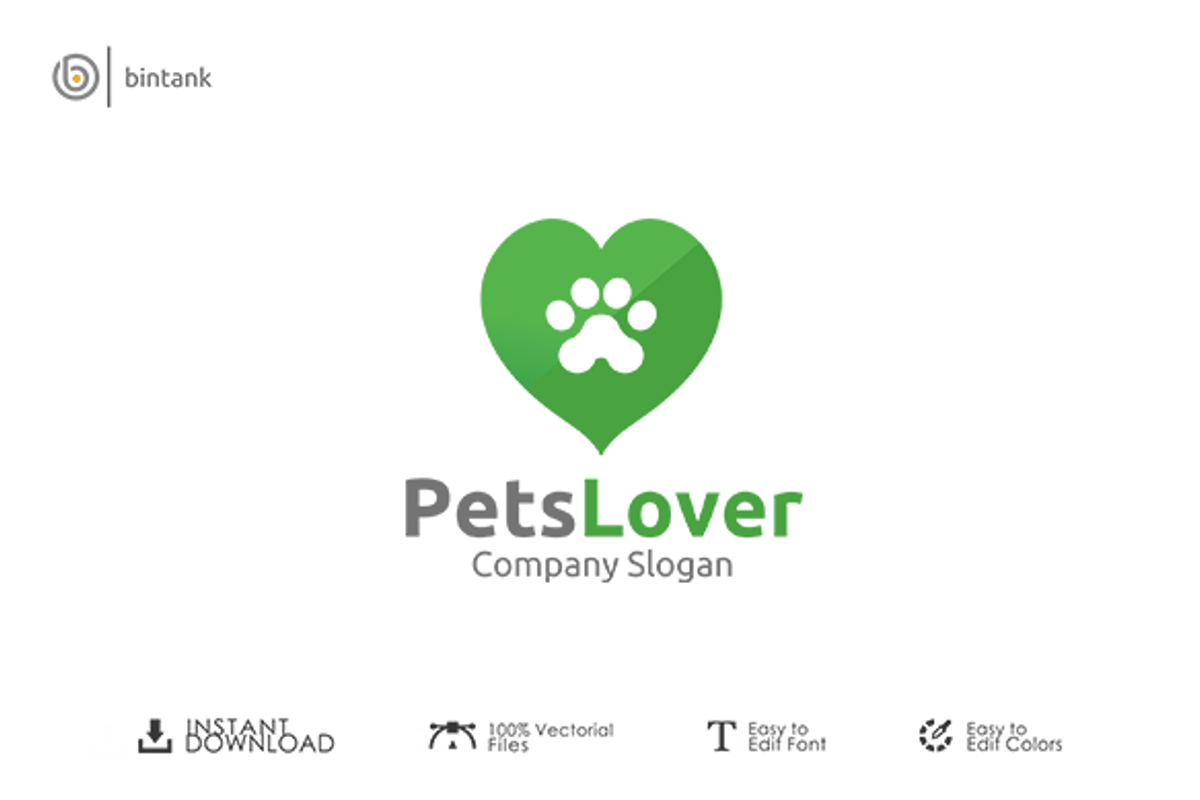 Pet Lover Logo, a Branding & Logo Template by Bintank Studio (Photo 1 of 3)