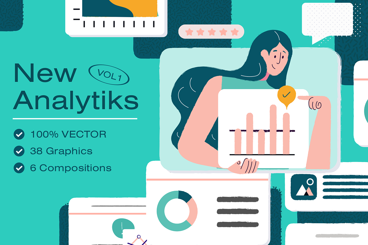 New Analitiks - Illustration Pack, a Finance Illustration by Craftrick (Photo 1 of 7)