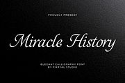 Miracle History – Calligraphy, a Script Font by Fikryal Studio (Thumbnail 1 of 15)