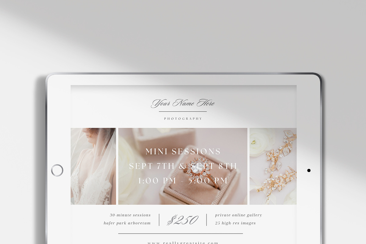 Canva Mini Session Template, a Flyer Template by roselindoco (Photo 2 of 3)