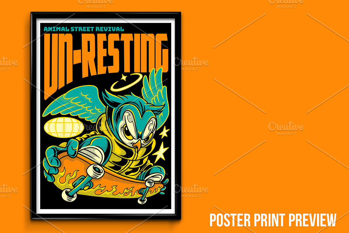 Un-Resting T-Shirt Illustration, an Animal Illustration by badsyxn (Photo 4 of 5)