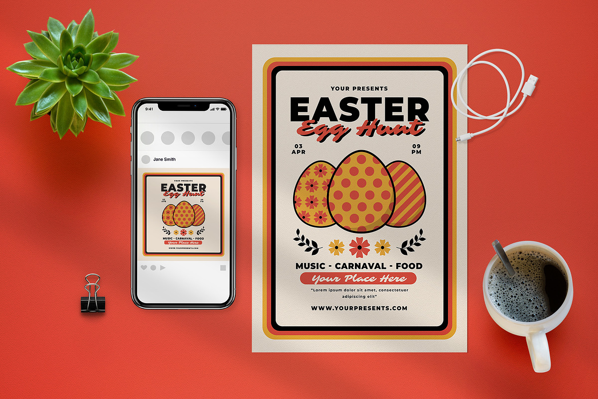 Easter Egg Hunt Flyer, a Flyer Template by lilyshop