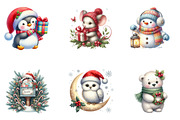 cute christmas clipart, a Seasonal Illustration by CreationArt (Thumbnail 5 of 5)