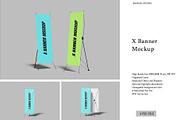 X Banner Mockup, an Advertising Mockup by Bangdastudio (Thumbnail 1 of 4)