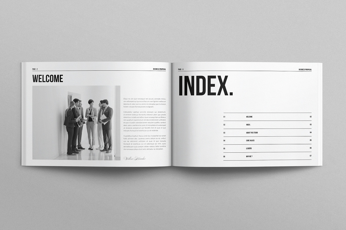 Business Proposal Template Landscape, a Brochure Template by E-Type (Photo 2 of 7)