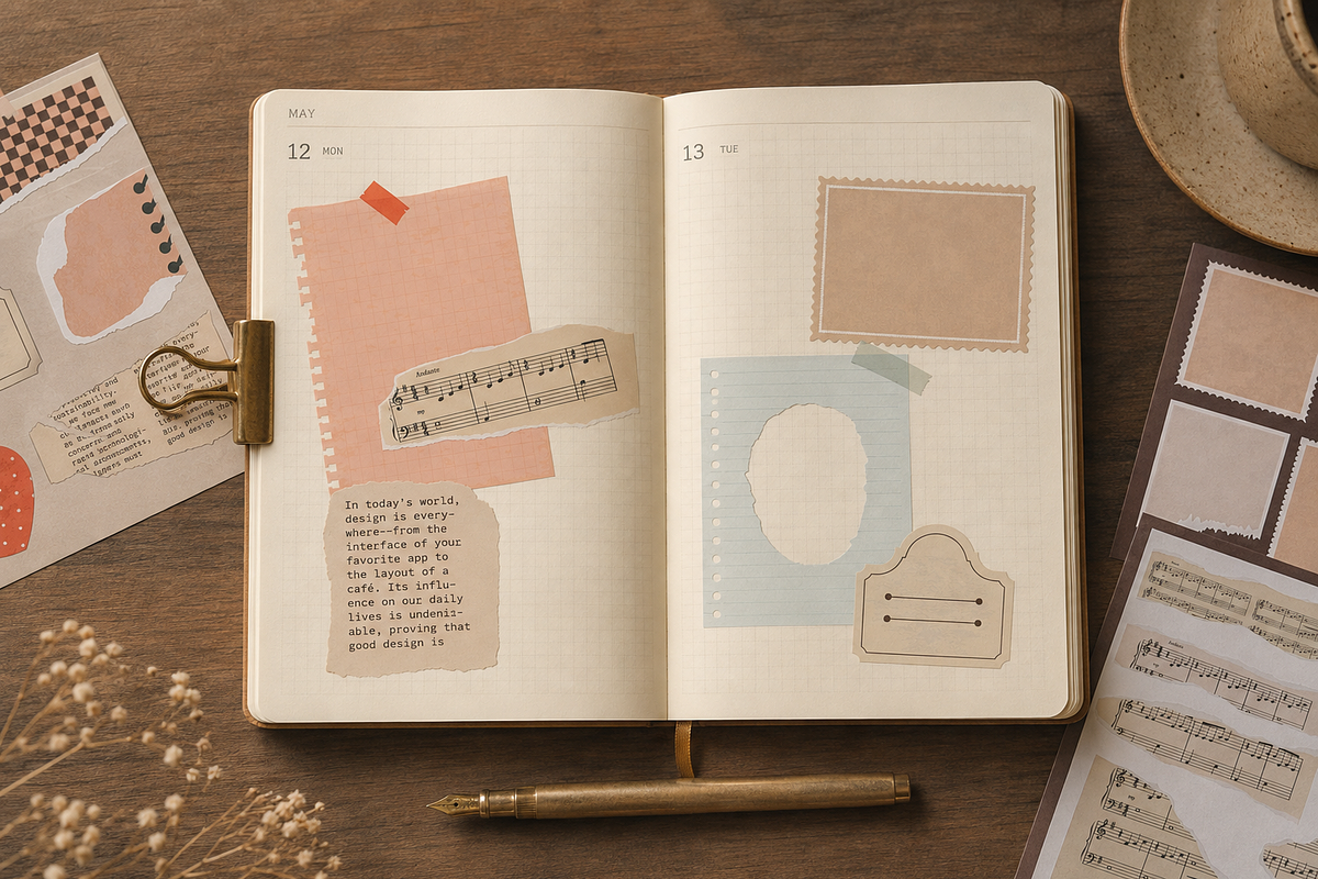 Vintage Notebook Pages, a Decorative Illustration by Anna Studio (Photo 5 of 12)