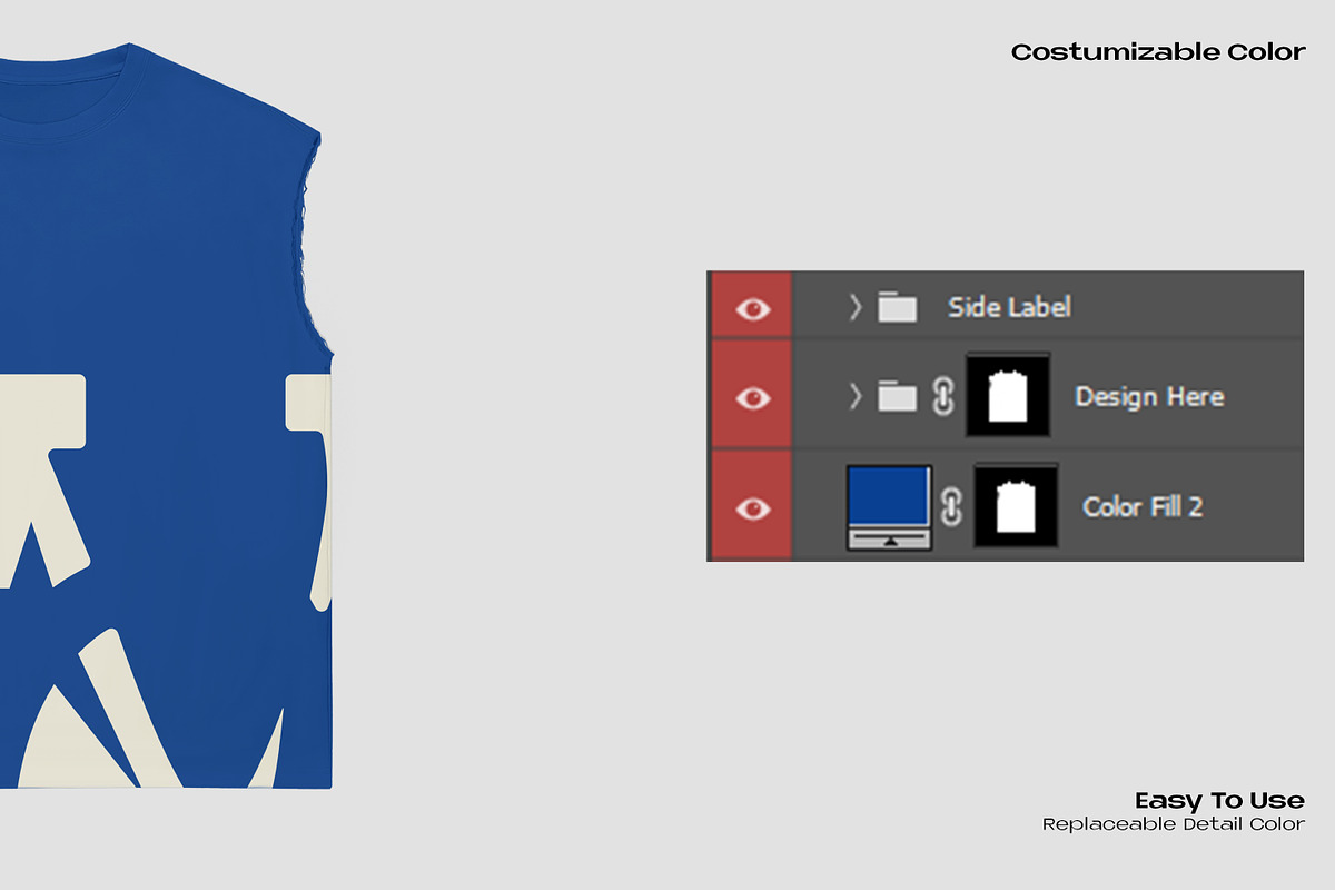 SLEEVELESS T-SHIRT MOCKUP, an Apparel Mockup by Voyage Studio (Photo 4 of 4)