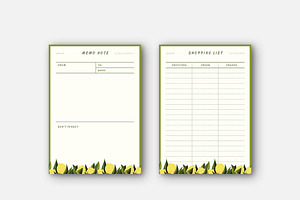 Lemon Planner Set