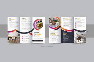 Interior design trifold brochure, a Brochure Template by Pavel_design