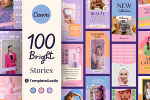100 Bright Instagram Story Templates
