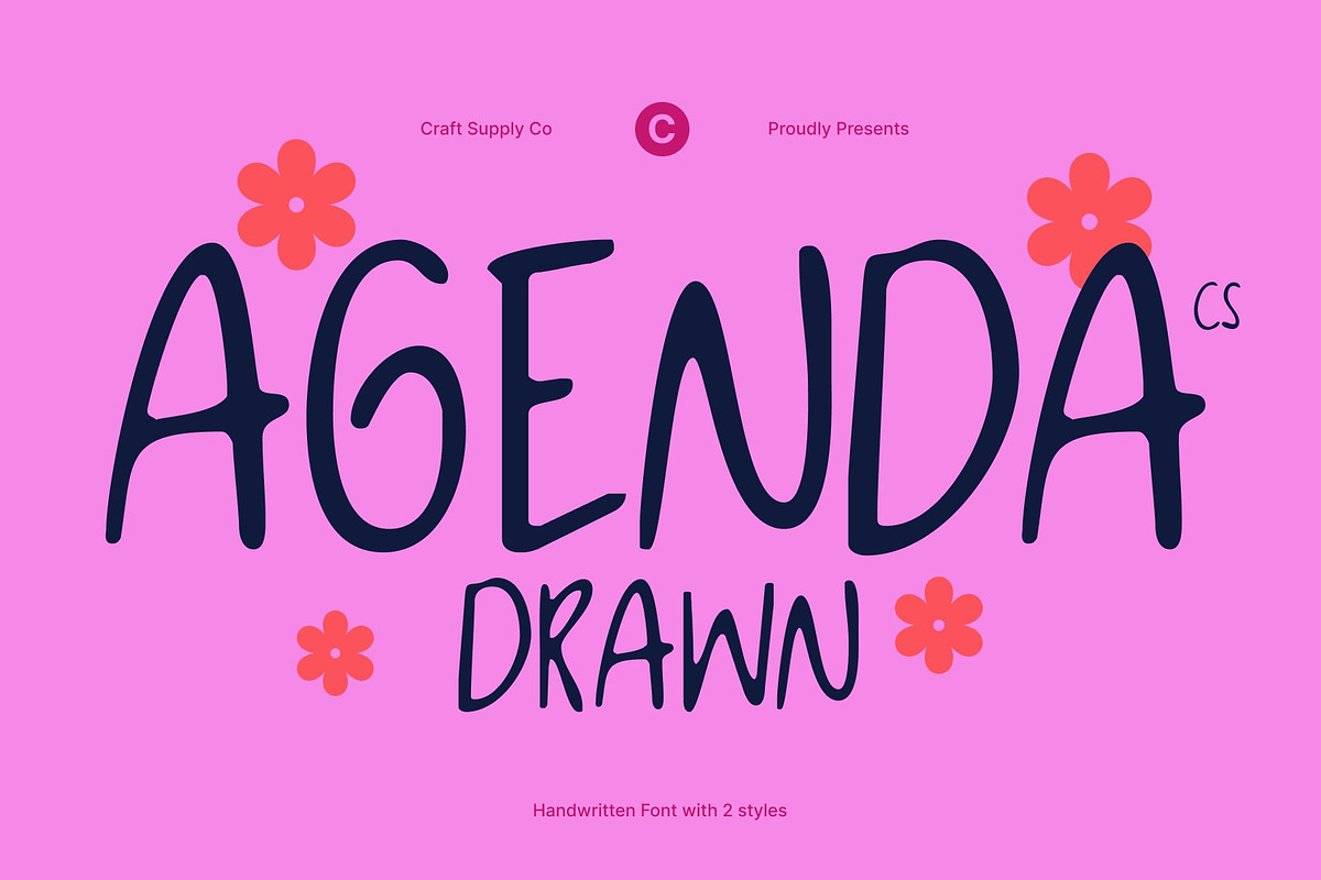CS Agenda Drawn, a Handwritten Font by Craft Supply Co. (Photo 1 of 8)