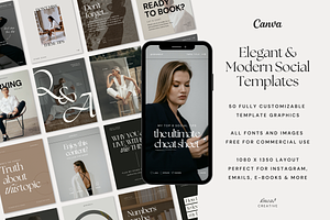 BUNDLE: Chic Canva Social Templates