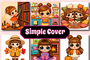 Autumn Doll Girl Bold & Easy Color, an Animal Illustration by Design Zone (Thumbnail 2 of 4)