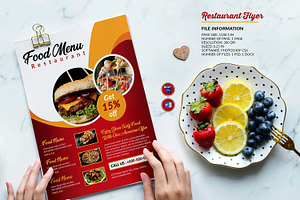 Restaurant Flyer Template, a Flyer Template by Template Shop