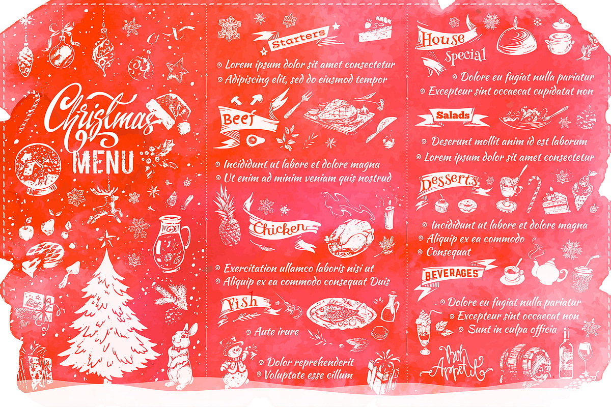 Christmas menu!, a Decorative Illustration by Margo Miller (Photo 5 of 8)