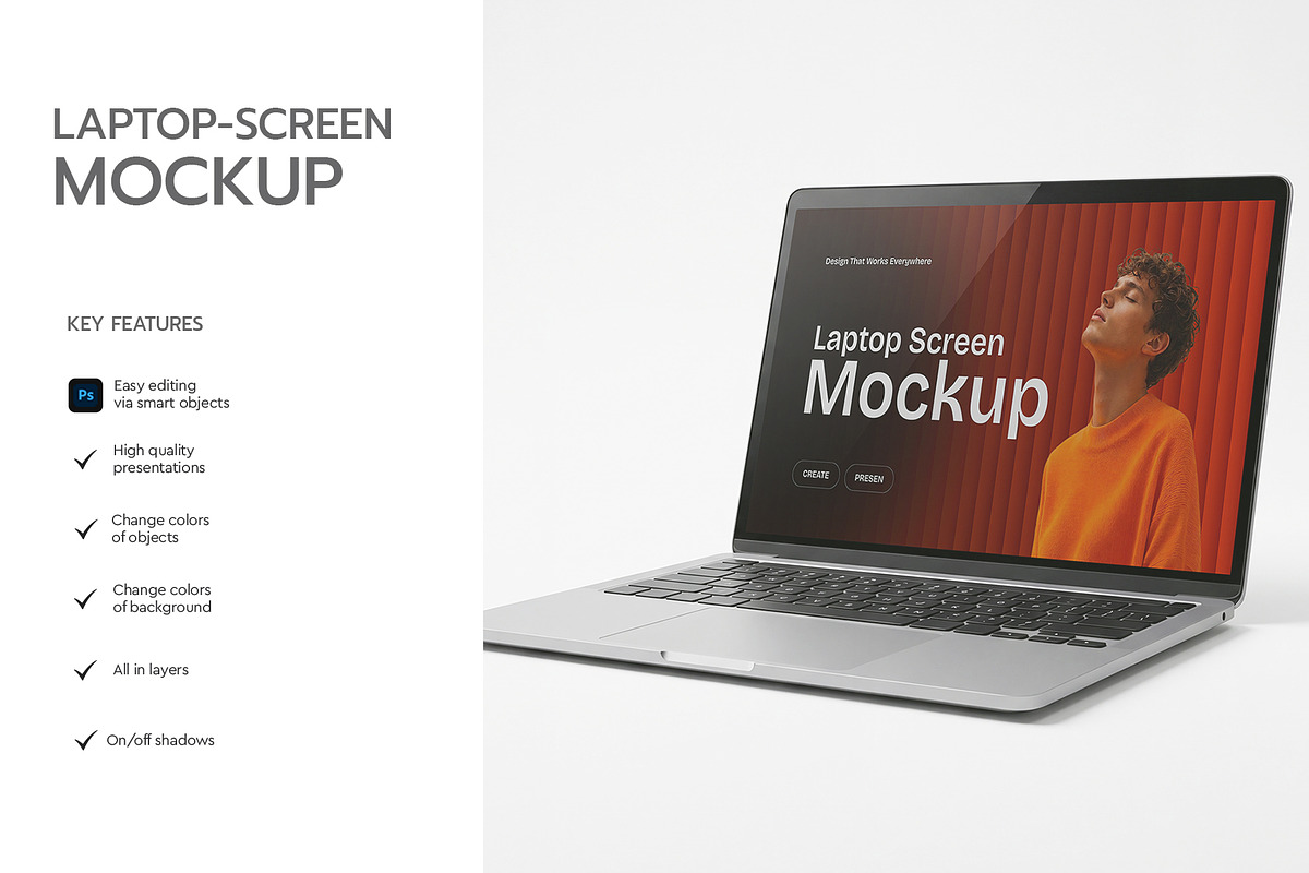 Editable Laptop Screen Mockup