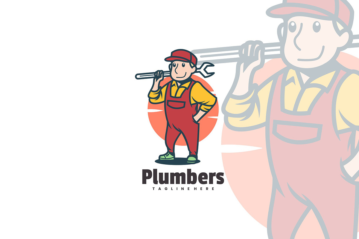 Illustration Plumber Cartoon Logo., a Branding & Logo Template by VectorCraft