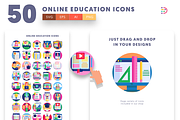 50 Online Education Icons, an Outline Icon by Dighital (Thumbnail 5 of 10)