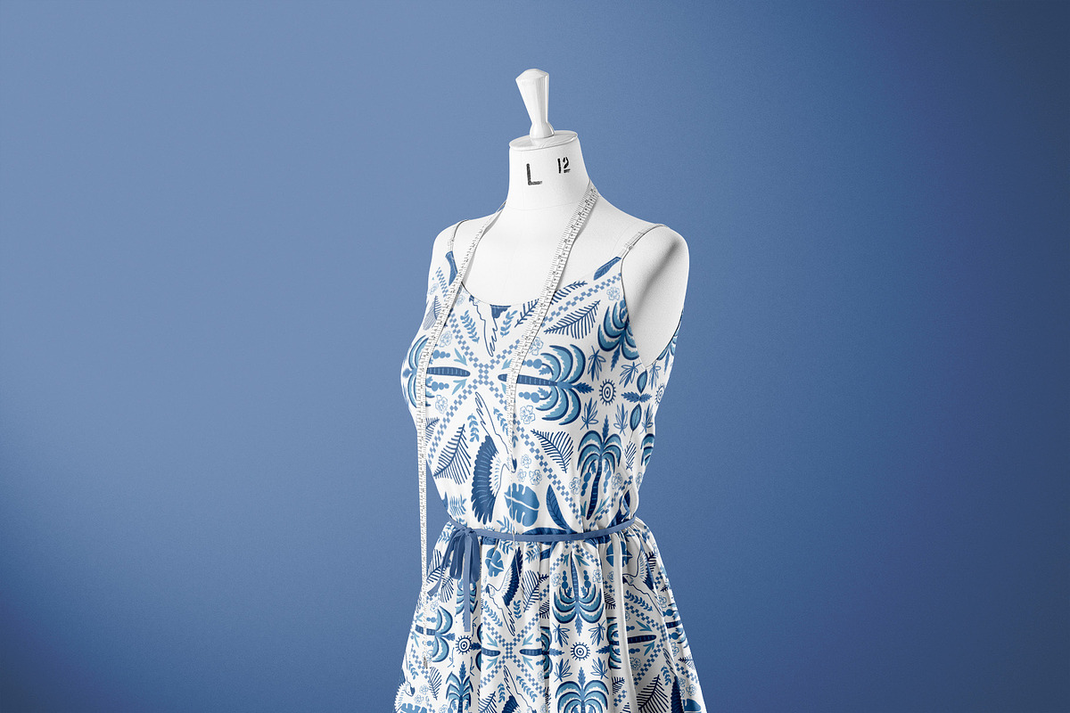 Blue tropical summer beach patterns, a Pattern Graphic by Tani Kuzminka (Photo 20 of 22)