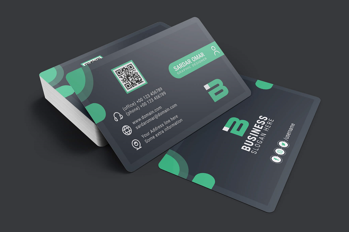 Dark Rounded Business Card In Dark, a Business Card Template by infobrother.com (Photo 2 of 5)